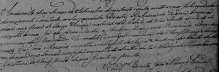 Beatriz Pinheira da Guerra. obito em 18.09.1807